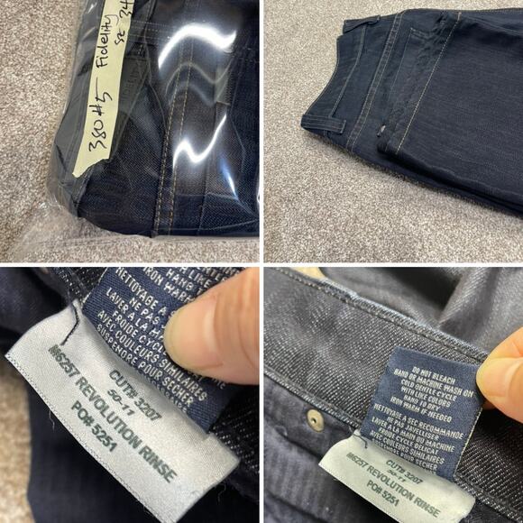 Fidelity 50-11 Mens Revolution Rinse Straight jeans sz 34 dark wash Blue Jeans - Picture 9 of 12